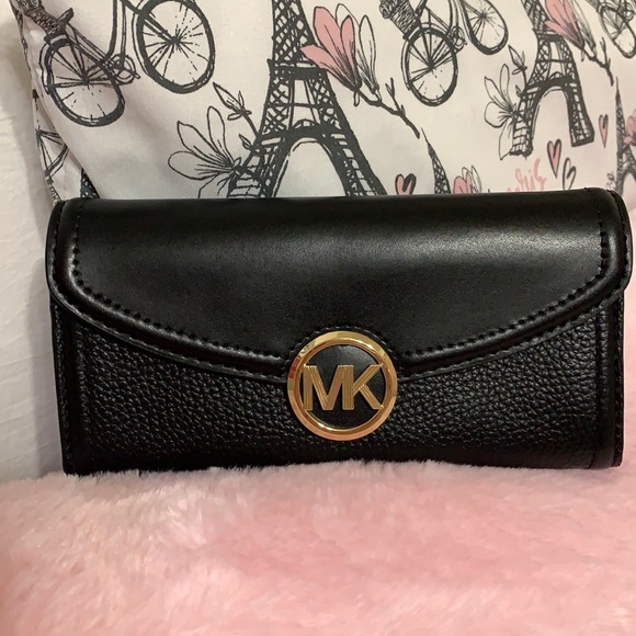 Michael Kors🖤Fulton Large Flp Continental Wallet - Picture 1 of 10